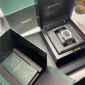 Audemars Piguet Black and Silver Men's Watch